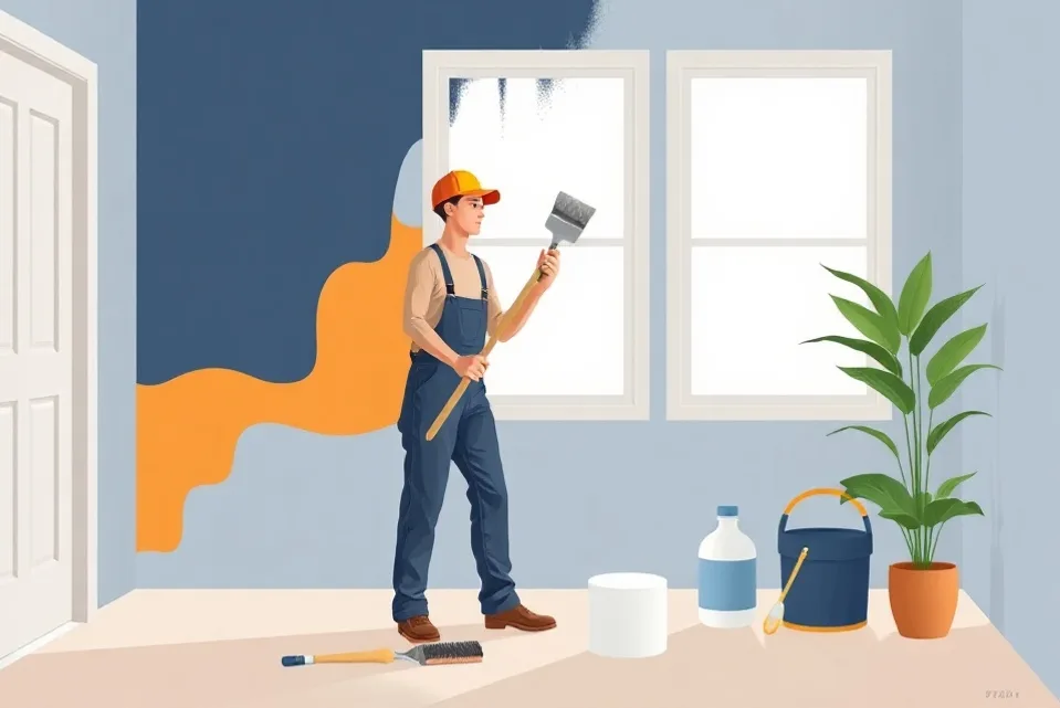 Intérieur rénové après travaux de peinture à Issy-les-Moulineaux